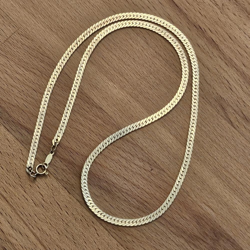 Elegant 14KT GP Gold Chain Necklace